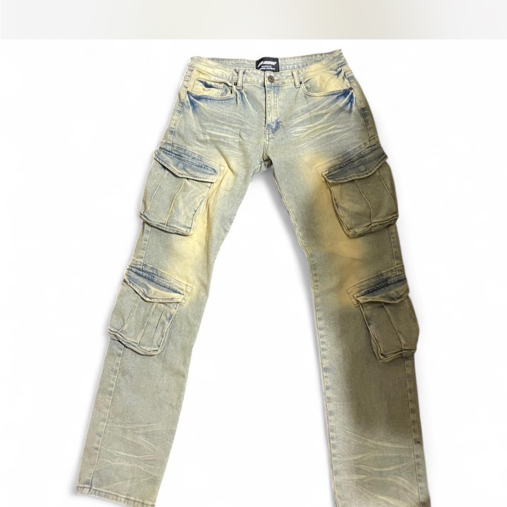 Men's Slim Straight Cargo Jeans